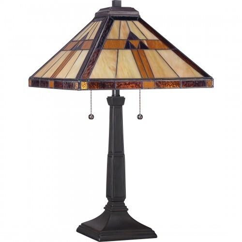 Quoizel TF1427T Bryant Table lamp tiffany 14"sq Table Lamp