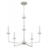 Quoizel PRC5026BN Prescott Chandelier 5 lights brushed nickel Chandelier