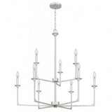 Quoizel PRC5232BN Prescott Chandelier 9 lights brushed nickel Chandelier