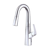 Gerber D150518BS Satin Black Vaughn Single Handle Pull-down Prep Faucet