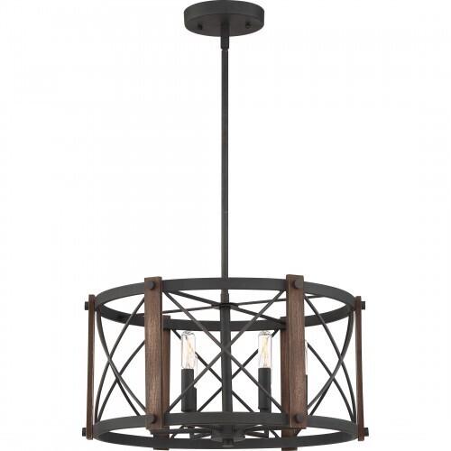 Quoizel BRO2820MK Baron Pendant 6 light marcado black Pendant