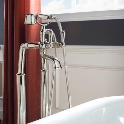 Pfister Polished Nickel Traditional Free Standing Tub Filler LG6-1TFD