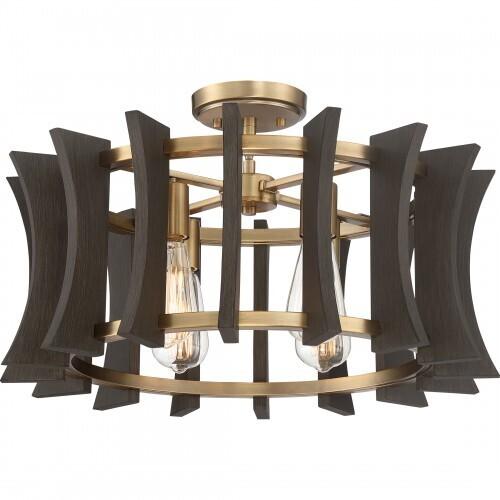 Quoizel QOP5196AB Cordelia Pendant  4 light aged brass Pendant