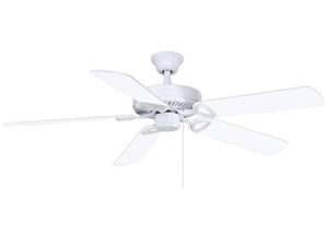 Matthews Fan AM-TW-WH-52 America 3-speed ceiling fan in gloss white finish with 52
