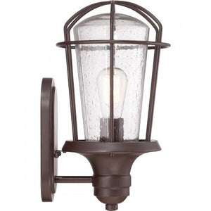 Quoizel MRE8408WT Marine Vintage Industrial Outdoor Lantern Wall Sconce, 1-Light, 100 Watts, Western Bronze (15" H x 9" W)