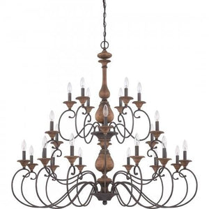 Quoizel ABN5024RK Auburn Chandelier 24-light rustic black Chandelier