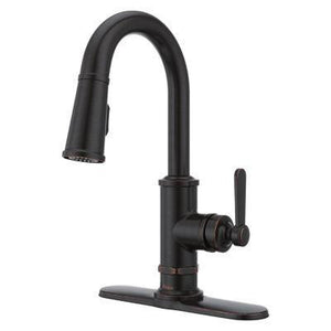 Port Haven Pull-Down Bar/Prep Faucet in Tuscan Bronze