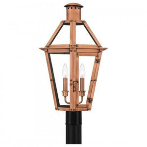 Quoizel BURD9015AC Burdett Outdoor post 3 lights aged copper Outdoor
