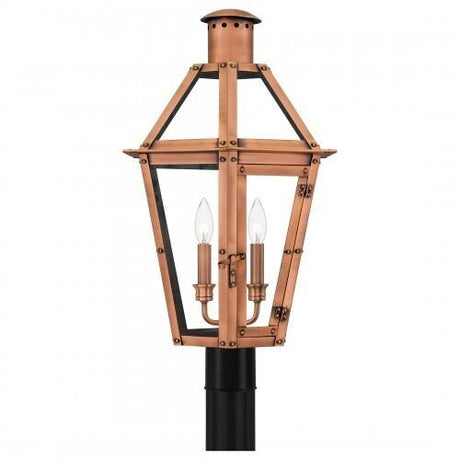 Quoizel BURD9015AC Burdett Outdoor post 3 lights aged copper Outdoor