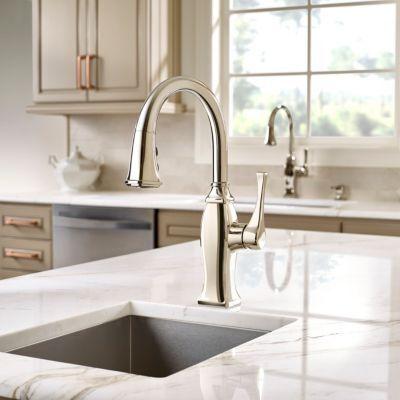 Polished Nickel Briarsfield 1-handle Pull Down Bar and Prep Faucet