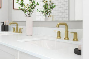 Pfister Brushed Gold 2-handle 8" Widespread Bathroom Faucet LG49-COL0BG