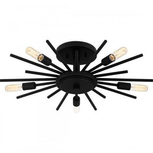 Quoizel QSF6158MBK Quoizel Semi-Flush Mount Semi flush 5 lights matte black Semi-Flush Mount