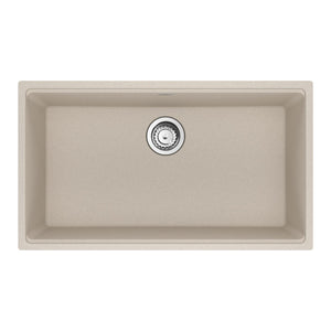 FRANKE MAG11029-CHA-S Maris Undermount 31-in x 17.81-in Granite Single Bowl Kitchen Sink in Champagne In Champagne