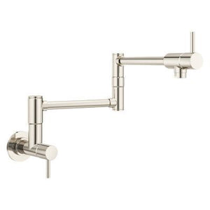 Pfister Polished Nickel 2-handle Pot Filler Faucet GT533-PFD