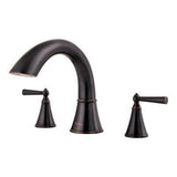 Saxton 2-Handle Complete Roman Tub Trim in Tuscan Bronze