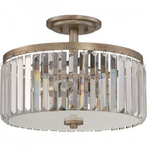 Quoizel MIR1715VG Mirage Semi-flush 15"  vintage gold 3lts Semi-Flush Mount