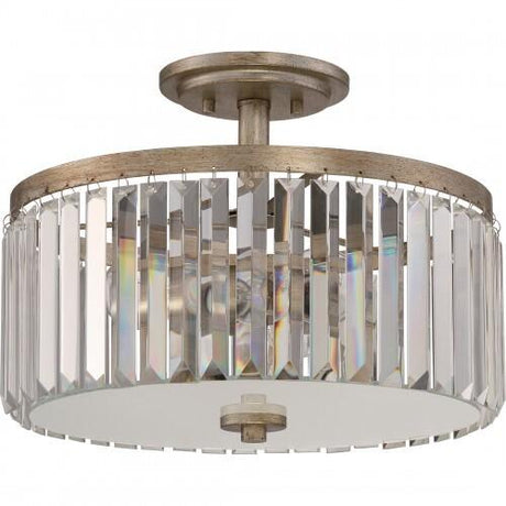 Quoizel MIR1715VG Mirage Semi-flush 15"  vintage gold 3lts Semi-Flush Mount