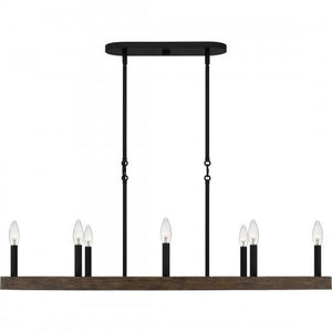 Quoizel HDR842MBK Hendrix Linear chandelier 9 lights matte black Island Light
