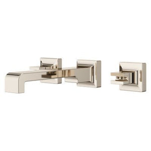 Polished Nickel 2-handle 8" Widespread Wall Mount Bathroom Faucet W... LG49-VRV3D