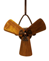 Matthews Fan JD-BZZT-WD Jarold Direcional ceiling fan in Bronzette finish with solid sustainable mahogany wood blades.