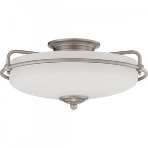 Quoizel GF1617AN Griffin Flush mount antq nikl 17"d Flush Mount
