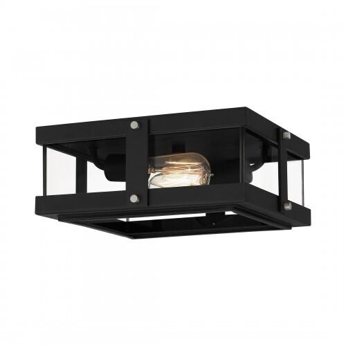 Quoizel QFL5347EK Beck Flushmount 2 lights earth black Flush Mount