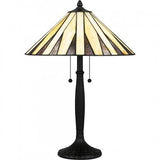 Quoizel TF5617MBK Tiffany Table lamp tiffany 2 lights matte black Table Lamp