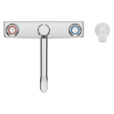 Pfirst Series 2-Handle Kitchen Faucet with White Side Spray in Polished Chrome