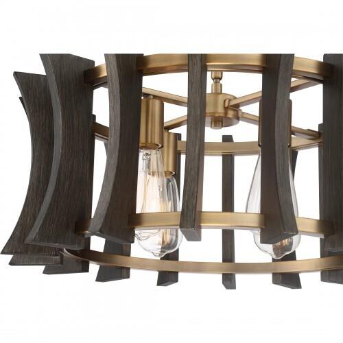 Quoizel QOP5196AB Cordelia Pendant  4 light aged brass Pendant