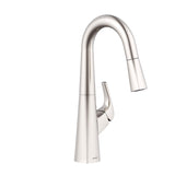 Gerber D150518BS Satin Black Vaughn Single Handle Pull-down Prep Faucet