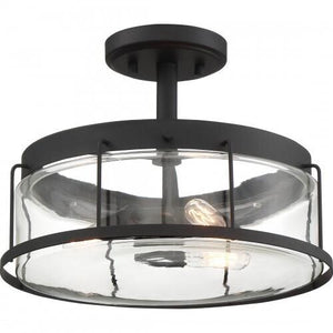 Quoizel LUD1713EK Ludlow Semi-flush mount 3 light earth black Semi-Flush Mount