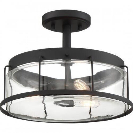 Quoizel LUD1713EK Ludlow Semi-flush mount 3 light earth black Semi-Flush Mount