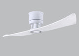 Matthews Fan LW-MWH-MWH Lindsay ceiling fan in Matte White finish with 52" solid matte white wood blades and eco-friendly, dimmable LED light kit.