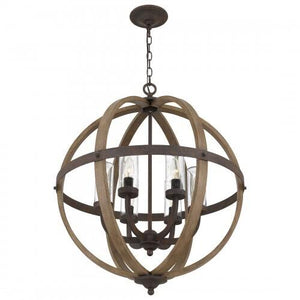 Quoizel FSN3525RK Fusion Outdoor pendant 6 light rustic black Pendant