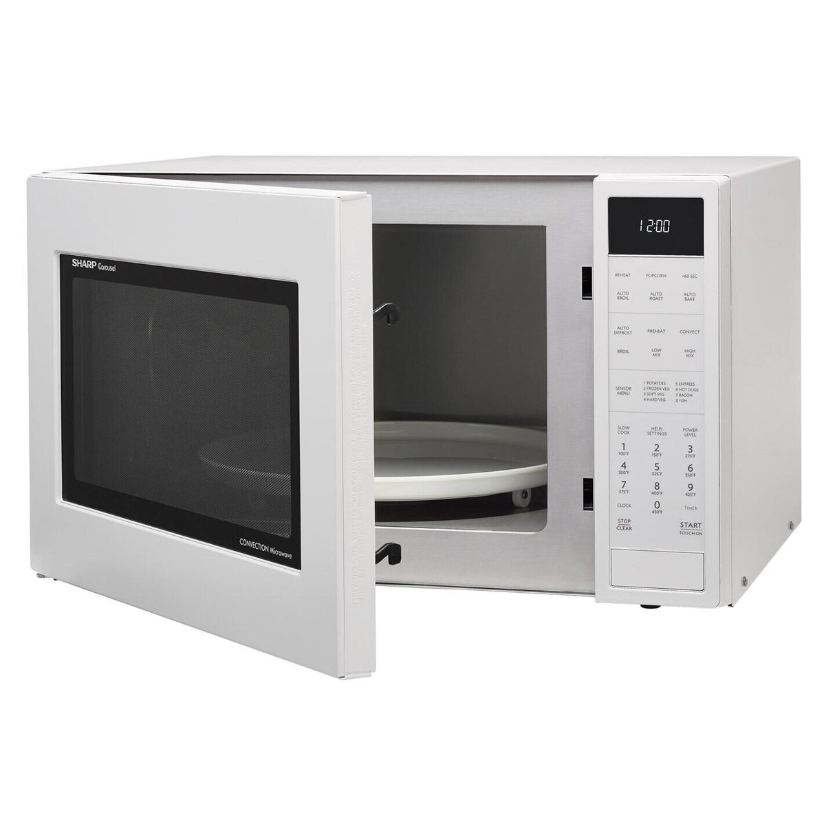 Sharp SMC1585BW 1.5 CF Carousel Countertop Microwave Oven, Convection
