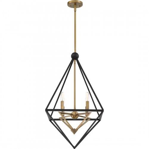 Quoizel LVR5204WT Louvre Foyer 4 light western bronze Pendant