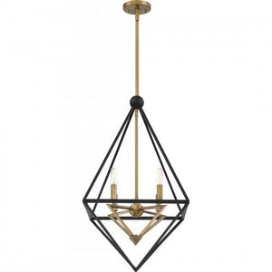 Quoizel LVR5204WT Louvre Foyer 4 light western bronze Pendant