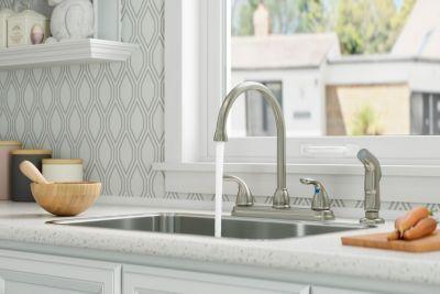 Pfister Brushed Nickel Pfirst Series 2-handle Kitchen Faucet G136-500S