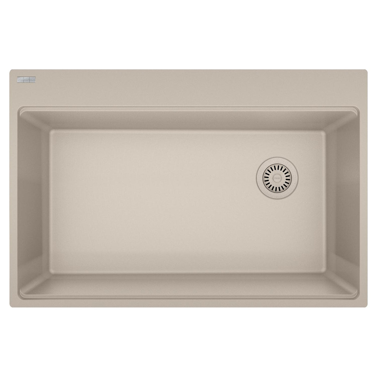 FRANKE MAG61031OW-CHA Maris Topmount 33-in x 22-in Granite Single Bowl Kitchen Sink in Champagne In Champagne