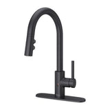 Black Stellen Pull-down Kitchen Faucet With React Touch-free TECHNO...