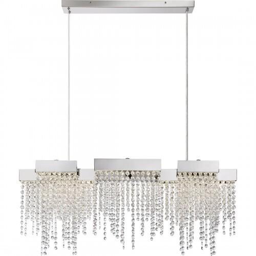 Quoizel PCCL1033PK Crystal Falls Led island polished nickel Island Light