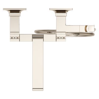 Pfister Polished Nickel Wall Mount Tub Filler Without Handles LG6-3VRVD