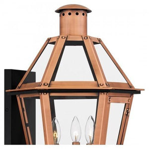 Quoizel BURD8415AC Burdett Outdoor wall 3 lights aged copper Outdoor