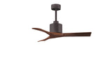 Matthews Fan NK-TB-WA-42 Nan 6-speed ceiling fan in Textured Bronze finish with 42” solid walnut tone wood blades