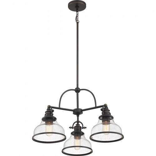 Quoizel GRTS5103PN Grant Dinette 3 light palladian bronze Chandelier