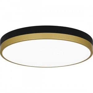 Quoizel WLN1615MBKG Weldin Flush mount led matte black gold Flush Mount