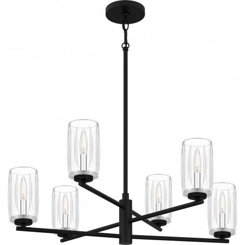 Quoizel CUN5026MBK Cunningham Chandelier 6 lights matte black Chandelier