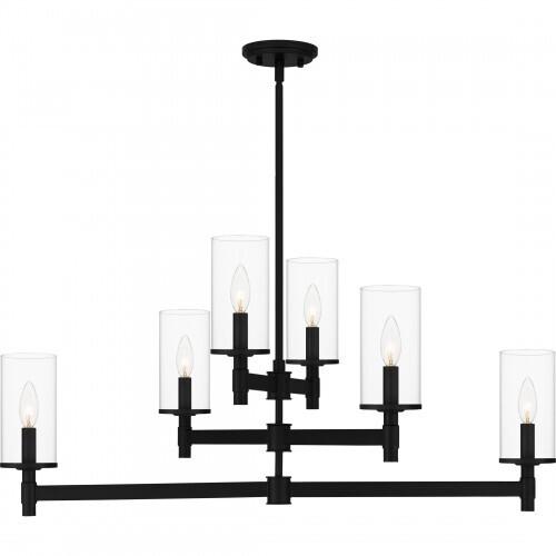 Quoizel QCH5578MBK Quoizel Chandelier Island 6 lights matte black Island Light