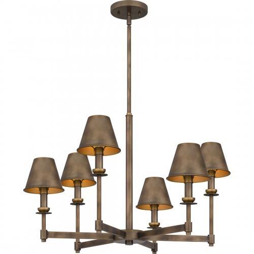 Quoizel CRO5026SU Cross Chandelier 6 lights statuary bronze Chandelier