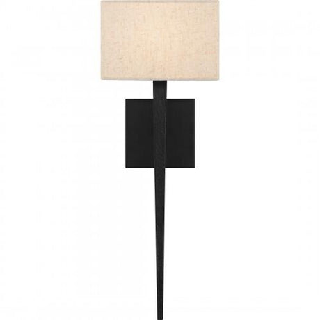 Quoizel QW16127MBK Quoizel Wood Wall sconce 1 light matte black Wall Sconce